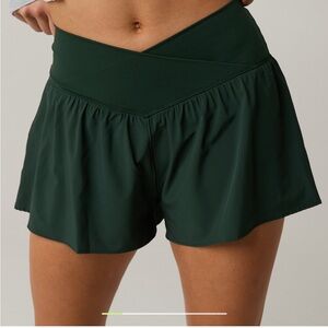 American Eagle Outfitters Green Athletic Shorts with Elastic Waistband